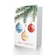 image 2 of Three Baubles Hanging From Tree Watercolour Blank For Him Or Her Art Christmas Card