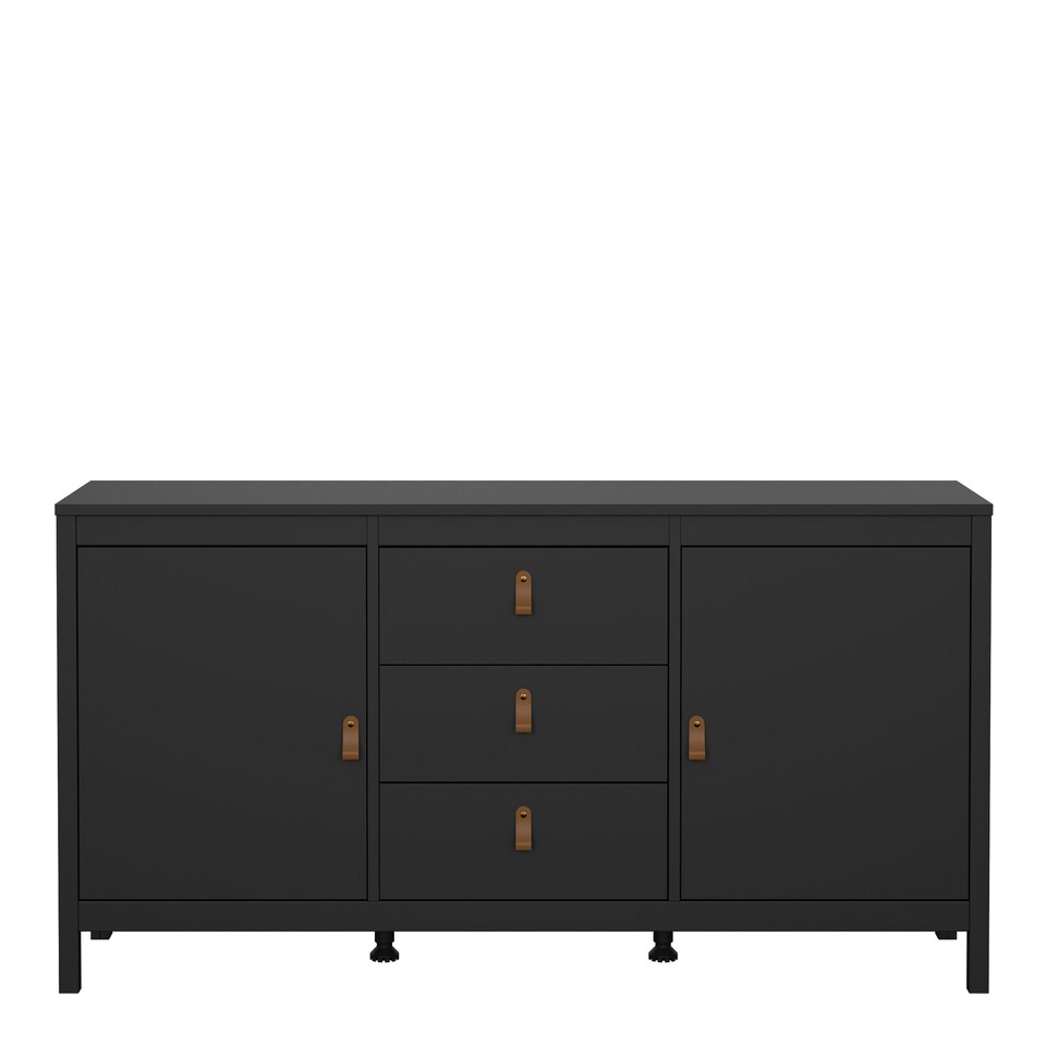 image 1 of Barcelona Sideboard 2 Doors 3 Drawers in Matt Black