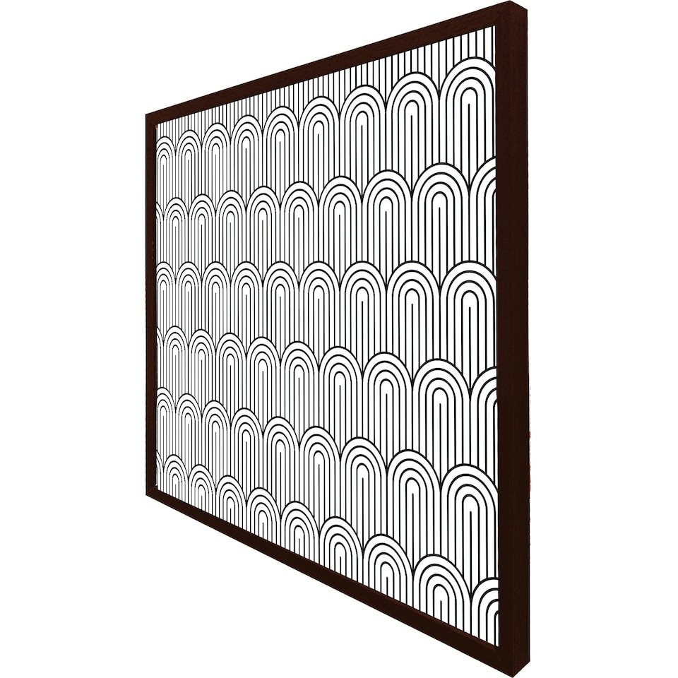 image 1 of Geometric curves (Picture Frame) White | M