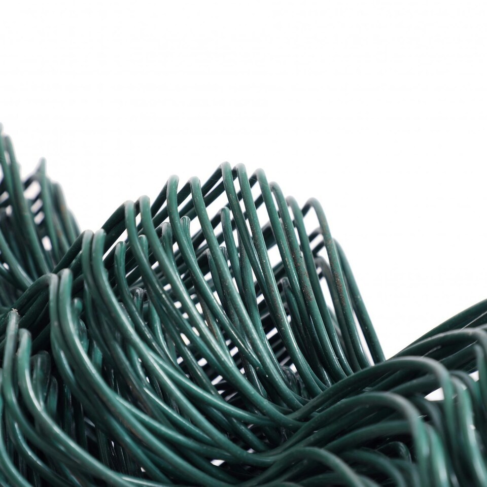 image 1 of Oypla 1.15m x 10m Green PVC Coated Galvanised Steel Chain Link Fencing