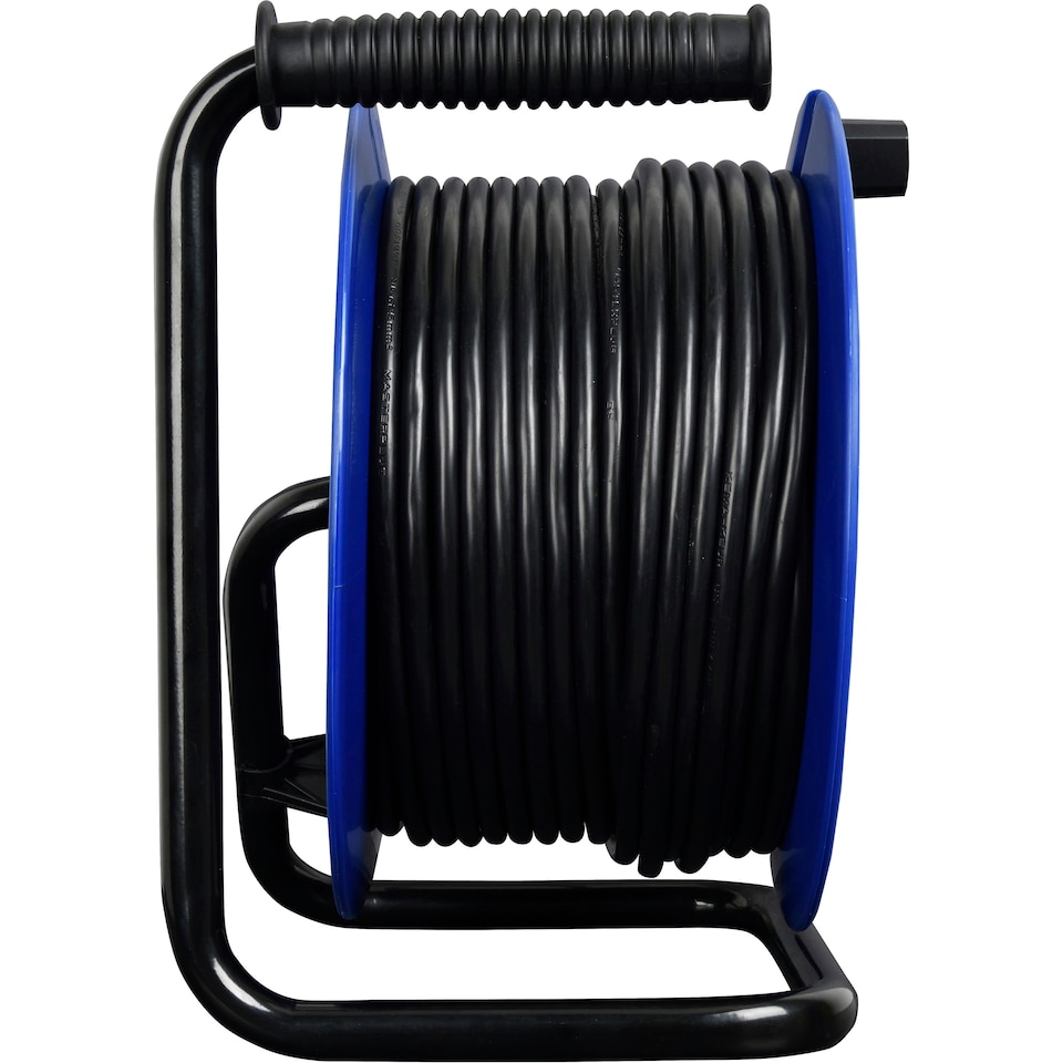 image 1 of Masterplug 50m 4 Socket 13A Heavy-Duty Open Cable Reel Thermal Cut-Out