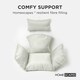 image 4 of Homescapes Luxury Waterproof Egg Chair Cushion With Headrest - Natural