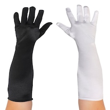 Black and White Gloves Black | One Size