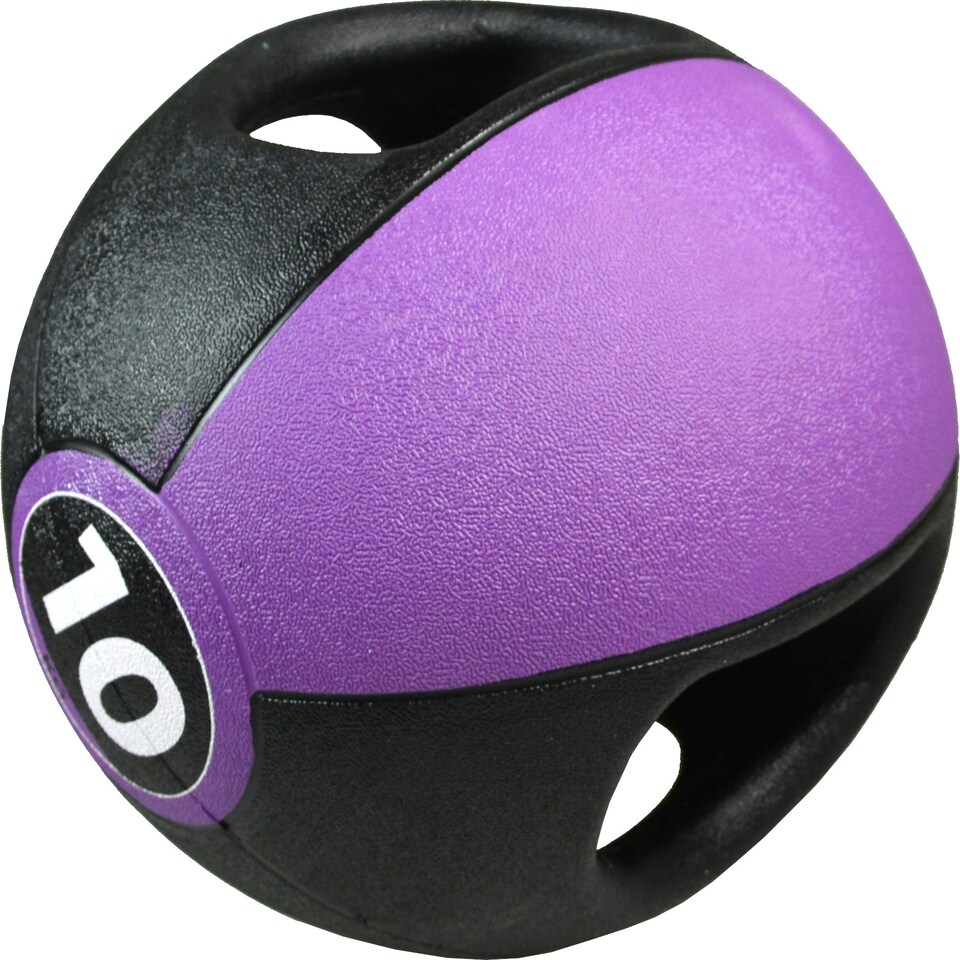 image 1 of Medicine Ball with Handles - 10kg (Purple)