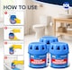 image 5 of 3pk x 70g Toilet Fresheners Ocean Scented Cistern Blocks, Last 1000 Flushes, Prevents Limescale, Cleans & Deodorizes