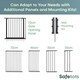 image 3 of Safetots Premium Multi Panel Room Divider, up to 148cm Wide, Grey, 70cm Tall, Multi Panel Flexible Room Barrier, Room Divider with Door for Baby Grey