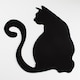 image 1 of Black Cat Shaped Halloween Acrylic Grazing Board 33cm