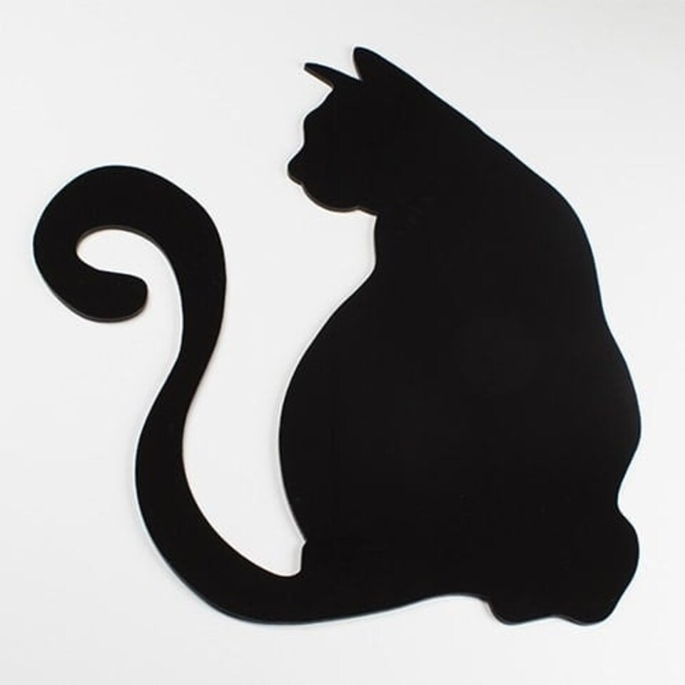 image 1 of Black Cat Shaped Halloween Acrylic Grazing Board 33cm