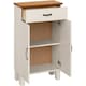 image 3 of Alby Cabinet with 2 Doors - 1 Drawer White/Honey | White | White/Honey
