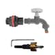 image 1 of 3/4" BSP Water Butt Connector Set with 1/2" Quick-Connect PP Tap and 27mm HSS Drill Bit,
