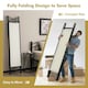 image 2 of COSTWAY 4-Panel Room Divider Folding Privacy Screen White White
