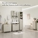 image 5 of Vonhaus Victoria Stone Bathroom Storage Cabinet with Fluted Texture Door