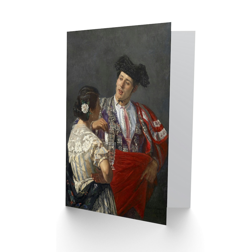 image 1 of Mary Cassatt Art Card Offering The Panel To A Bullfighter
