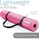 image 5 of Non Slip Yoga Mat (6mm Thick) - Pink