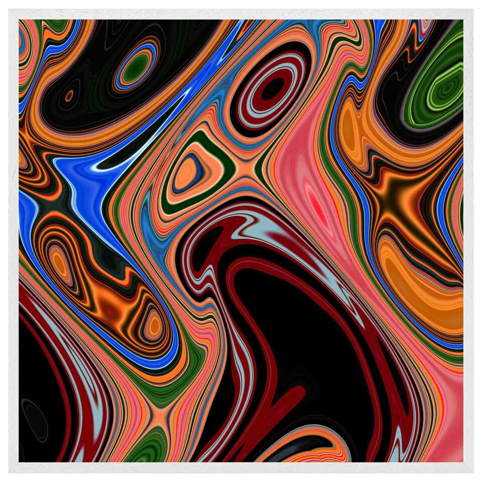 image 1 of Pyschedelic marble pattern (Picutre Frame) White | XS