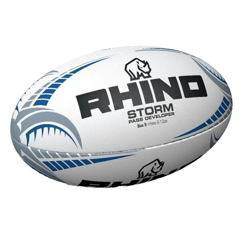 Rhino Storm Pass Developer Rugby Ball - White - 5