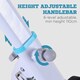 image 9 of HOMCOM Foldable Stepper Adjustable Step Machine w/ Handlebar LCD Display, White