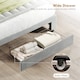 image 7 of HOMCOM Upholstered Ottoman Bed with Storage Drawer and Adjustable Headboard, 4ft6 Double Size Bed Frame with Gas Lift End Opening, Wooden Slats, No Mattress, Grey
