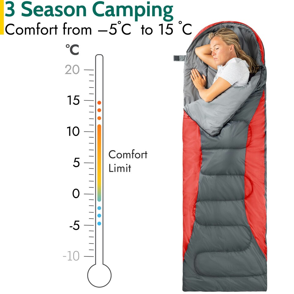 image 1 of Trail Alpine 250 Envelope Sleeping Bag With Hood