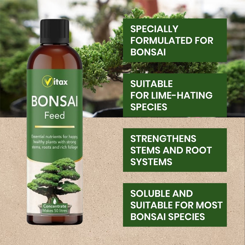 image 1 of Vitax Bonsai Liquid Feed 250ml Concentrated Seaweed-Enriched Nutrient Plant Feed