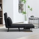 image 6 of HOMCOM Click Clack Single Chair Bed Settee for Living Room, Black 