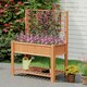 image 3 of COSTWAY Wooden Planter Box Raised Garden Bed Brown Brown