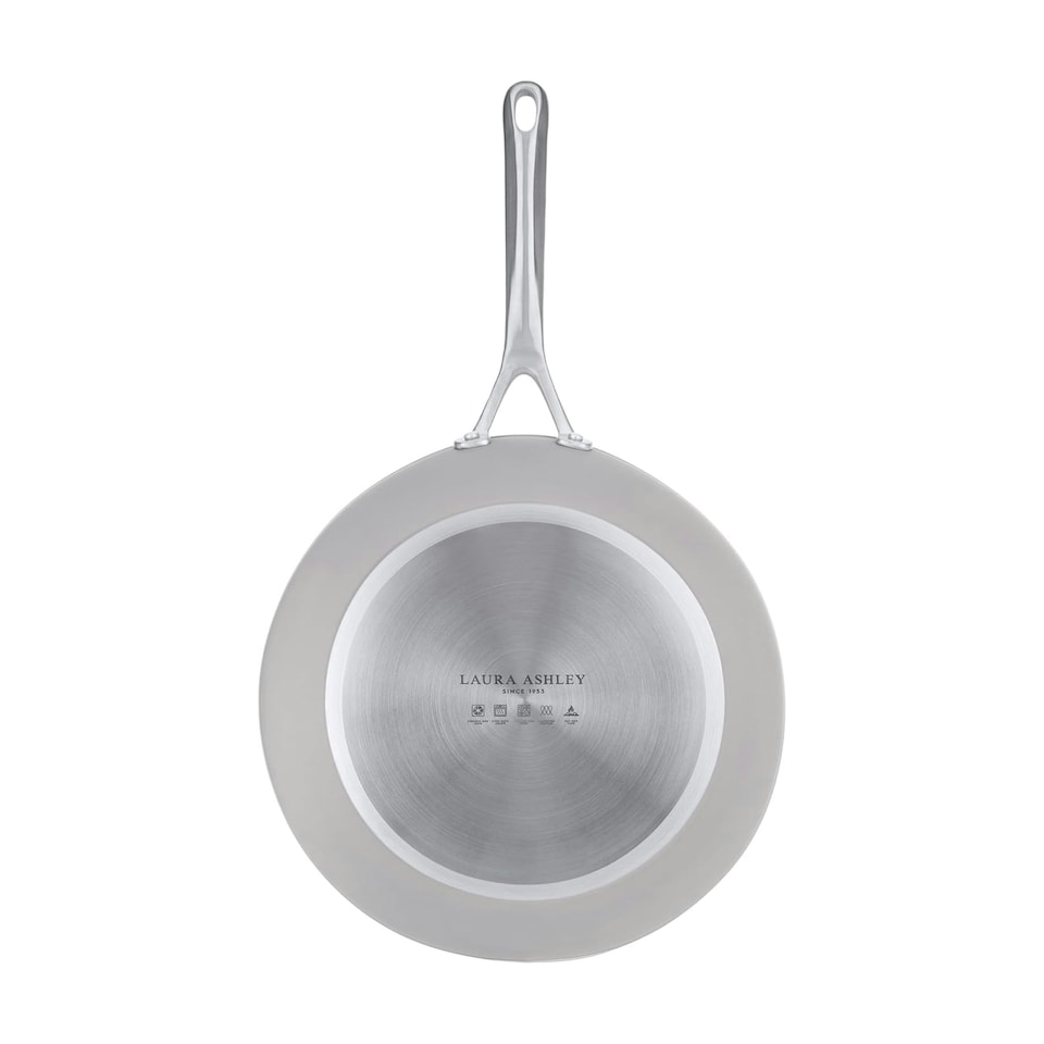 image 1 of Laura Ashley Forged Aluminium Non-stick Frying Pan 20cm - Sage Leaf