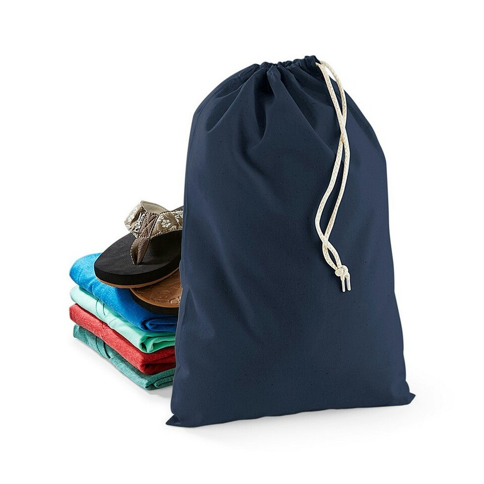 image 1 of Westford Mill Cotton Stuff Bag - Navy Blue - XL Blue | XL