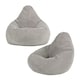 image 1 of Dalton Kids Beanbag Corduroy Light Grey Set of 2 | Grey | Light Grey | M | 2