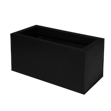 Primrose Zinc Steel Outdoor Black Weather Resistant Patio Planter 50cm