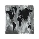 image 1 of Black And White World Map Splash Back | White