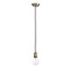image 1 of Art 1 Light Ceiling Pendant Antique Brass, E27