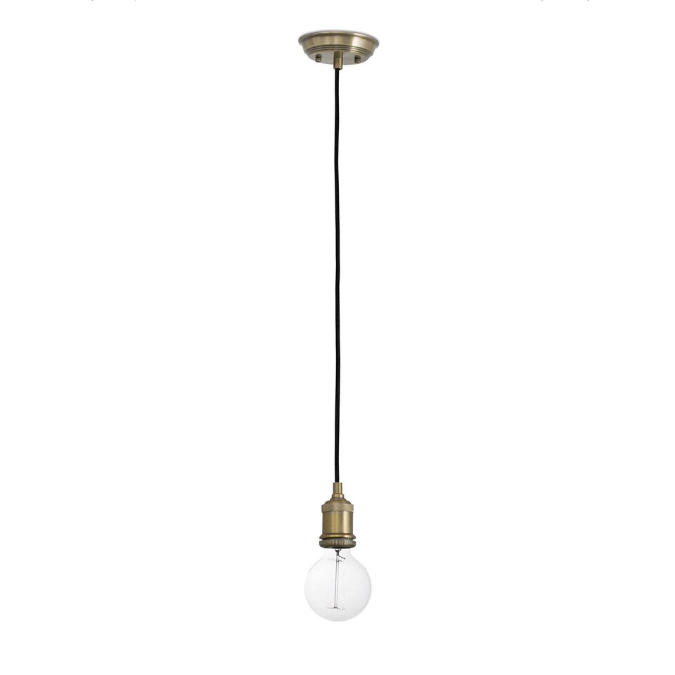 image 1 of Art 1 Light Ceiling Pendant Antique Brass, E27