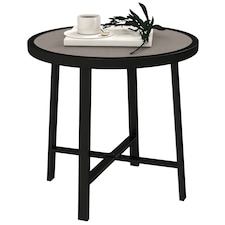 Outsunny 50.5cm Round Garden Table with SPC Tabletop 