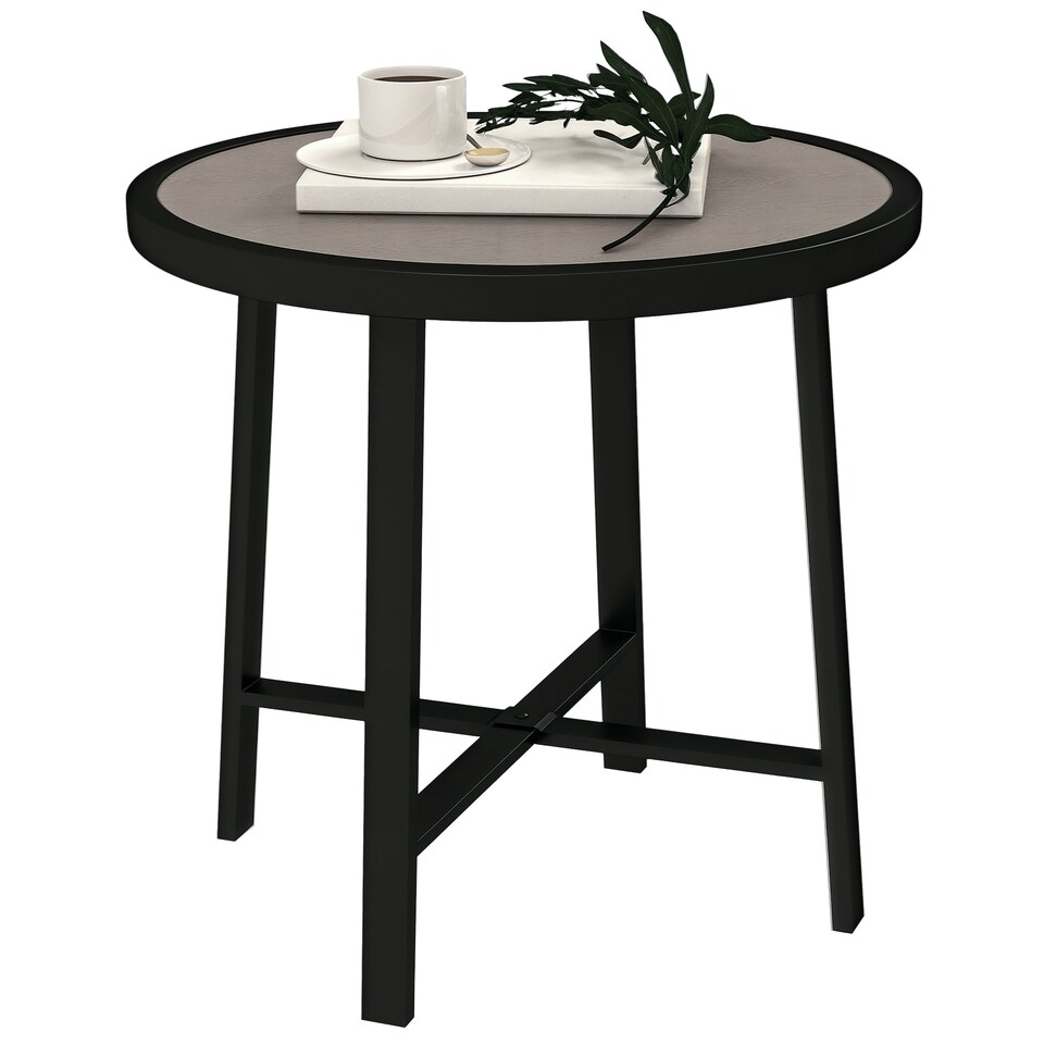 image 1 of Outsunny 50.5cm Round Garden Table with SPC Tabletop