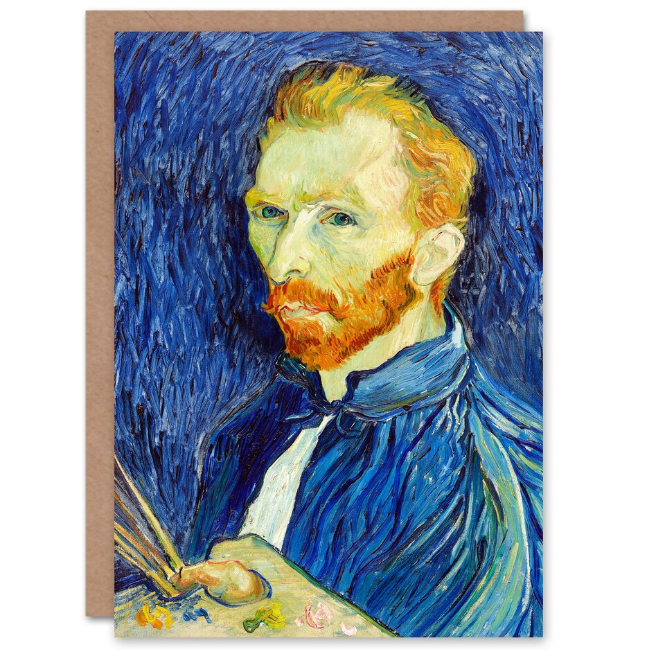 image 1 of Vincent van Gogh Art Card Self Portrait With Palette