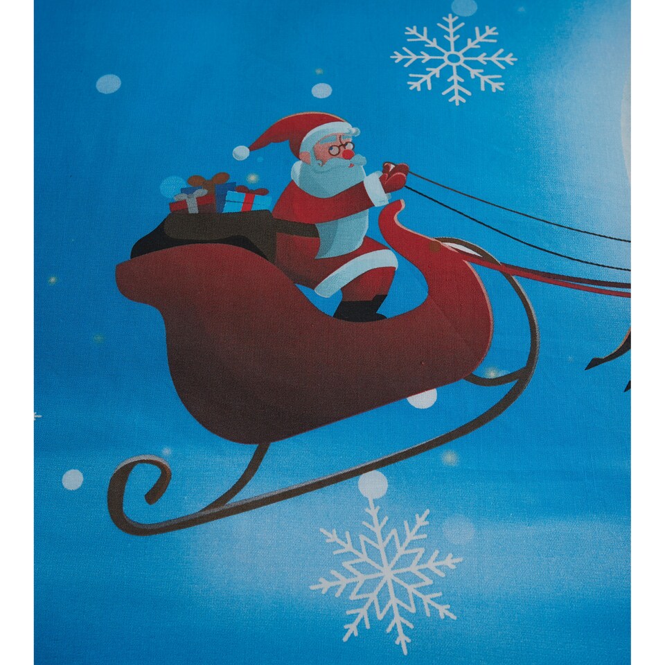 image 1 of Bedlam Santa Glow In The Dark Duvet Cover Set Multi