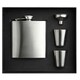 image 1 of MidOcean Slimmy Flask Hip Flask Set - Matt Silver - One Size Multi