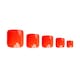 image 2 of Nail HQ Scarlet Red Toenails,  24 Pack Rounded Square Medium Length | Red | Scarlet red | Medium length