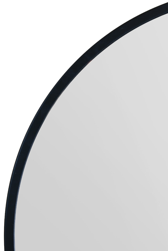 image 1 of The Fenestra - Black Edged Circular Modern Wall Mirror 43" (110CM) Diameter | Black