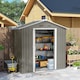 image 7 of Outsunny 6.5x3.5ft Metal Garden Shed for Garden and Outdoor Storage, Grey