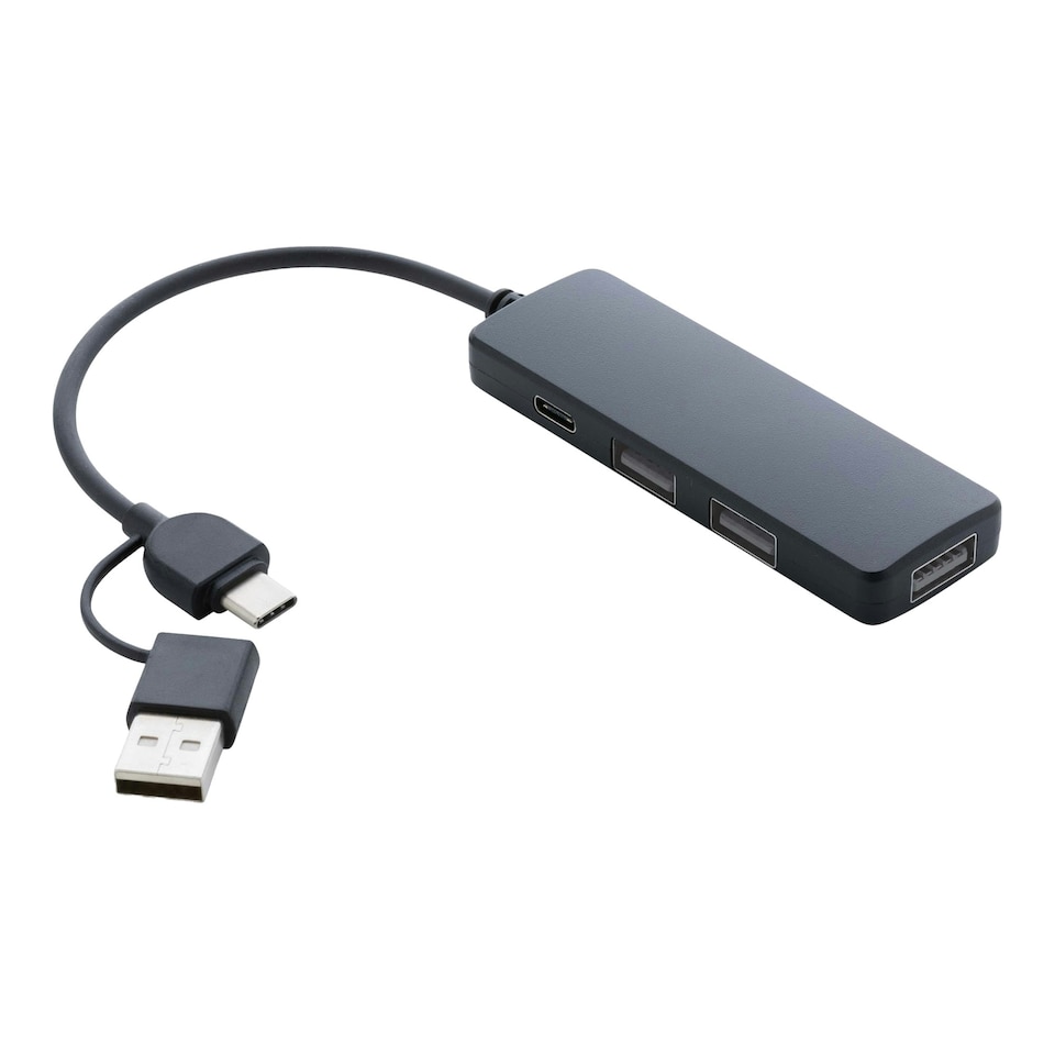 image 1 of XD Collection Recycled Plastic USB Port Card - Black - One Size