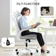 image 8 of HOMCOM Ergonomic Office Chair, High Back Mesh Desk Chair with Foldable Backrest, 2D Headrest, Flip-up Armrest, Lumbar Support, Tilt Function, Swivel Wheels for Home Office, Light Grey