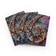 image 1 of Ammonite Fossil Greeting Card Modern Oil Painting Any Occasion Set of 3 Blank