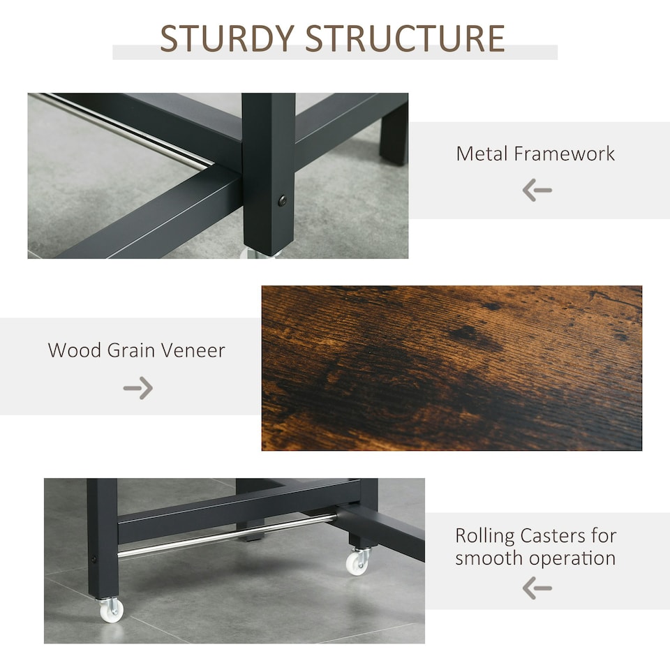 image 1 of HOMCOM Drop Leaf Kitchen Foldable Table Folding Table Foldable for Dining Room