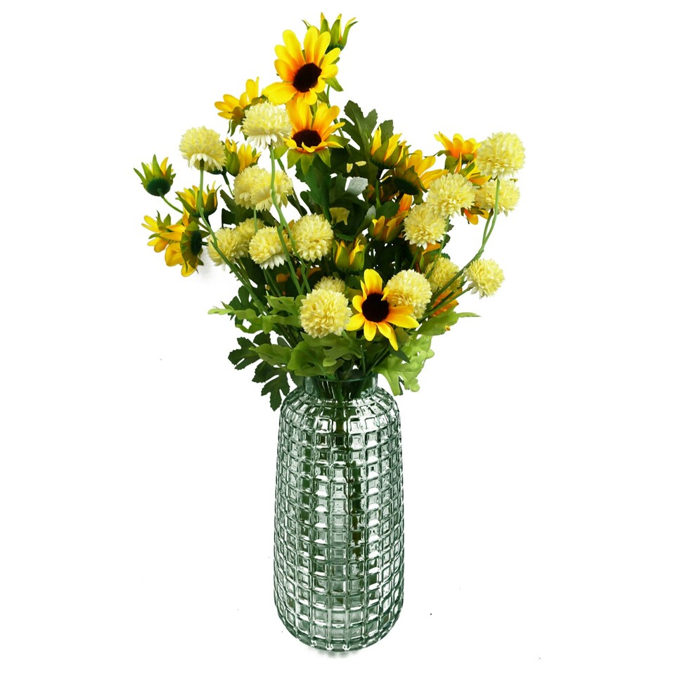 image 1 of 70cm Artificial Yellow Daisy Flower Spray