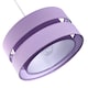 image 3 of Contemporary Quality Lilac Linen Fabric Triple Tier Ceiling Pendant Light Shade | Purple | Lilac | 1