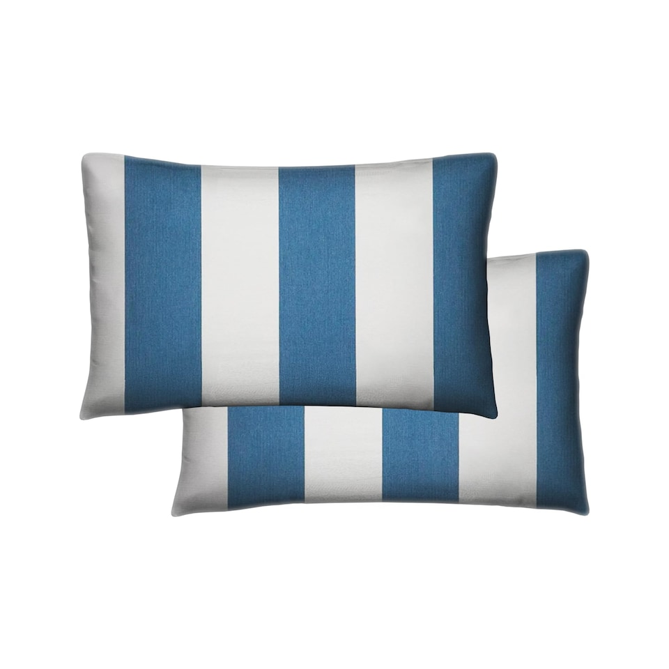 image 1 of Covers&All Sunbrella Lumbar Pillows Set of 2 UV Fade resistant and Water Repellent Rectangle Lumbar Throw Pillows
