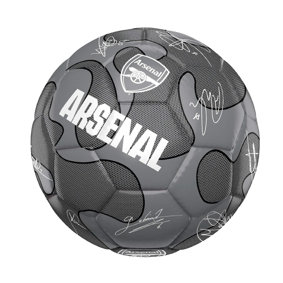 image 1 of Arsenal FC Team Camo Signature 32 Panel Football - Silver/White - 5