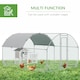 image 4 of PawHut Walk-In Chicken Run Galvanised Chicken Coop w/ Cover 2.8 x 3.8 x 2m